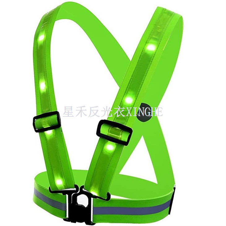 USB 충전 LED 벨트 안전 조끼